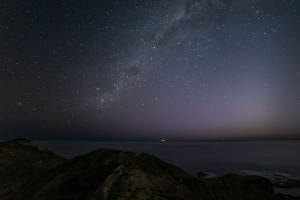 银河 大海 夜晚 星星 深色 4k壁纸 3840x2160