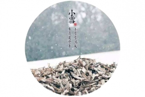 灰色圆形小雪节气标志