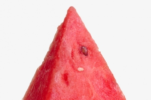 三角形 西瓜 红 切开