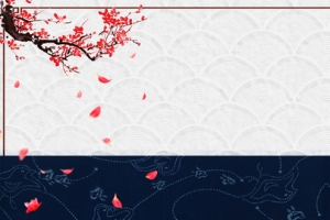 中式梅花波纹湖南米粉电商banner