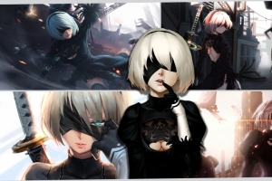 2B尼尔:机械纪元（Nier_ Automata）动漫女孩4k壁纸