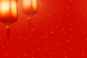 新年吉祥灯笼红色banner