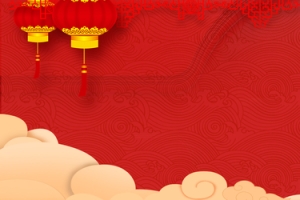 红色新年简约banner海报背景