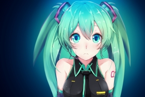 初音未来 大眼睛 Big Eye Miku 4k动漫壁纸