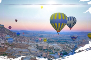 土耳其风光旅游签证留学海报背景素材
