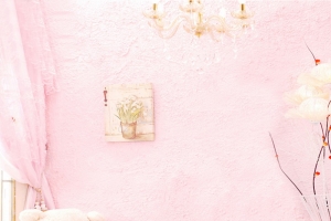 粉色少女家居卧室背景